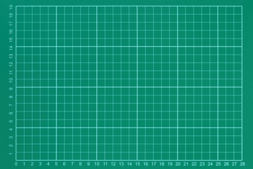 Scaled grid with numbers on it