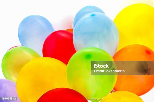 Ballons Stockfoto und mehr Bilder von Aufblasbarer Gegenstand - Aufblasbarer Gegenstand, Biegung, Blau