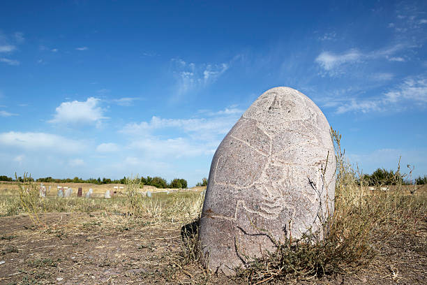 Balbals are anthropomorphic stone stelaes that were probably memorials to the honoured dead. 