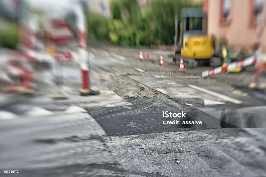スイスの道路工事現場 - アウトフォーカスのロイヤリティフリーストックフォト