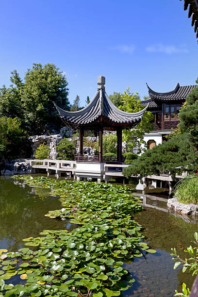 Chinese Garden in Portland Oregon Chinese Garden in Portland Oregon state, USA portland japanese garden stock pictures, royalty-free photos & images