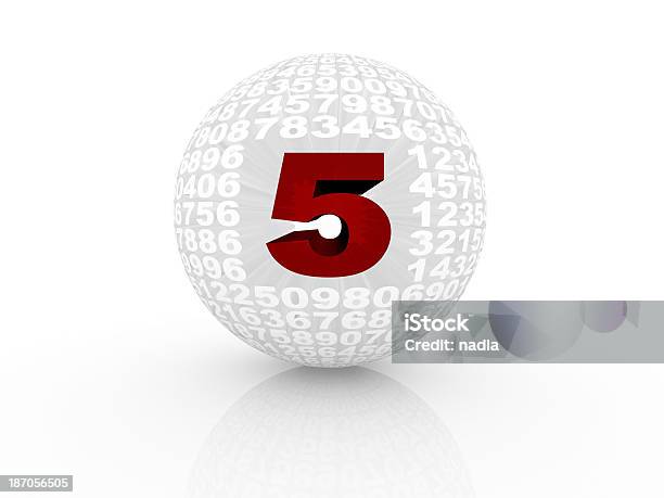3d Numbers Forming A Sphere Isolated On White Background Stock Photo - Download Image Now