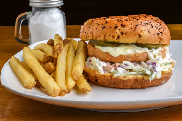 istock salmon burger with cole slaw on a everything  brioche bun 1870570598