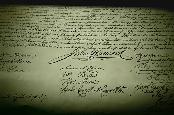 istock Signatures on Declaration of Independence 187057736