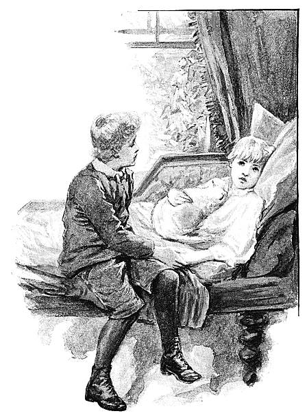 Victorian Invalid Child Stock Illustration - Download Image Now