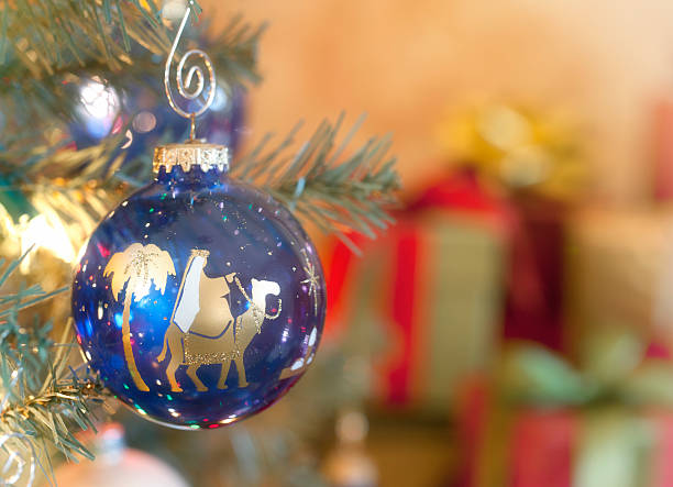 Nativity Scene and the Three Wisemen Christmas tree ornament
