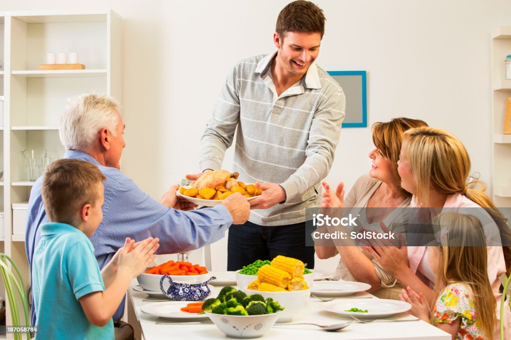 Familien-Abendessen - Lizenzfrei Angesicht zu Angesicht Stock-Foto