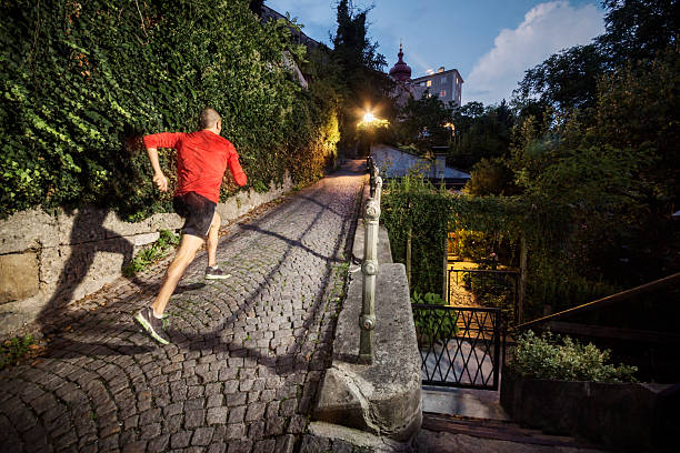 istock Running at Night in Europe 187058982