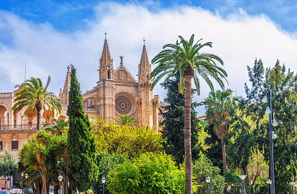 La Seu - Cathedral Palma de Mallorca View from downtown Palma de Mallorca on the Cathedral La Seu. majorca stock pictures, royalty-free photos & images