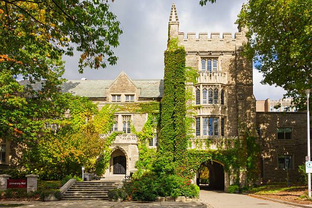 McMaster University, Hamilton, Ontario, Canada University Hall at McMaster University main campus in Hamilton, Ontario, Canada hamilton on stock pictures, royalty-free photos & images