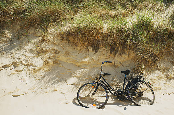 Vintage bike near the beach
