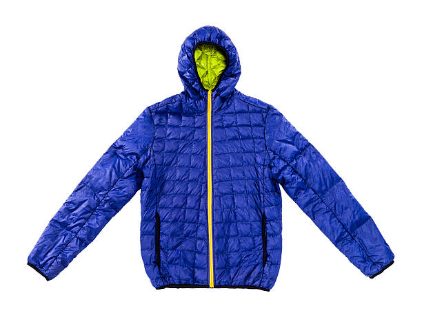 istock Blue winter warm padded down jacket for young, isolated 187061420