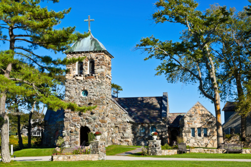 St. Ann's Episcopal Church in Kennebunkport, Maine, on a beautifull autumn day.