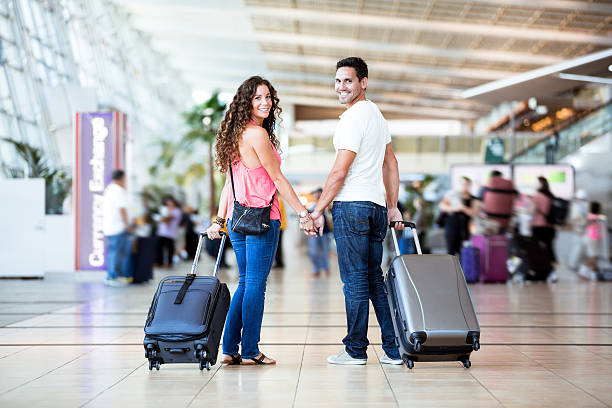 istock Cute couple traveling 187061496