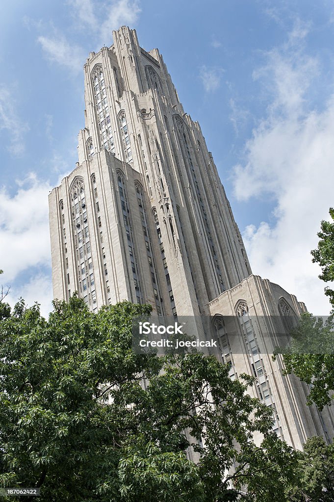 Catedral de aprendizaje - Foto de stock de Universidad de Pittsburgh libre de derechos