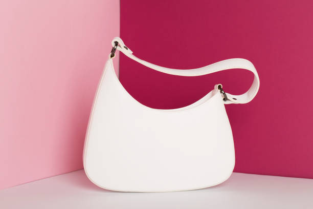 istock Trendy woman bag on colorful background 1870626149
