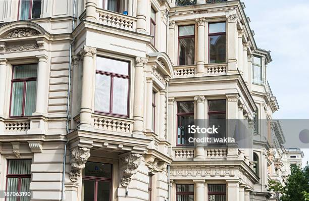 Foto de Apartamento Casa Fachada Em Leipzig Alemanha e mais fotos de stock de Alemanha - Alemanha, Andar do edifício, Antigo