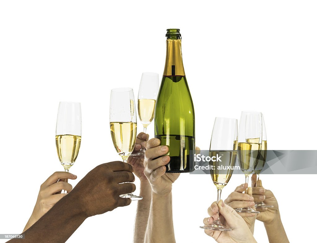 お祝いのシャンペン付き - 乾杯のロイヤリティフリーストックフォト