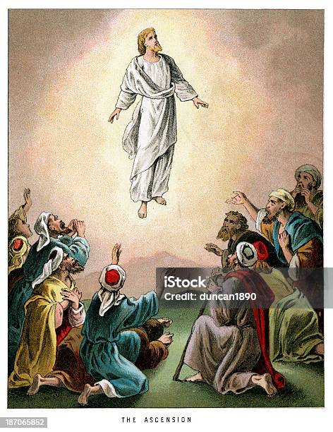 The Ascension Stock Illustration - Download Image Now - Jesus Christ, Moving Up, Resurrection - Religion