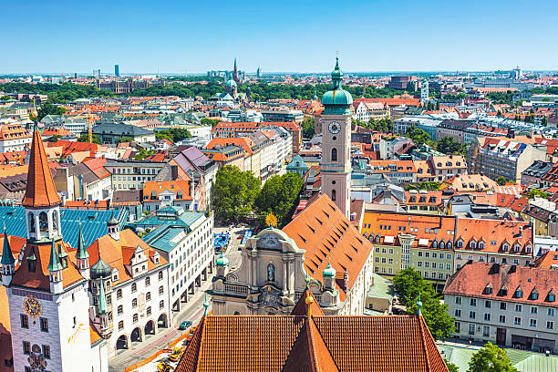 monachium - munich germany city panoramic zdjęcia i obrazy z banku zdjęć