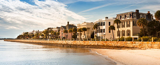 istock Charleston waterfront in the morning panorama 187068386