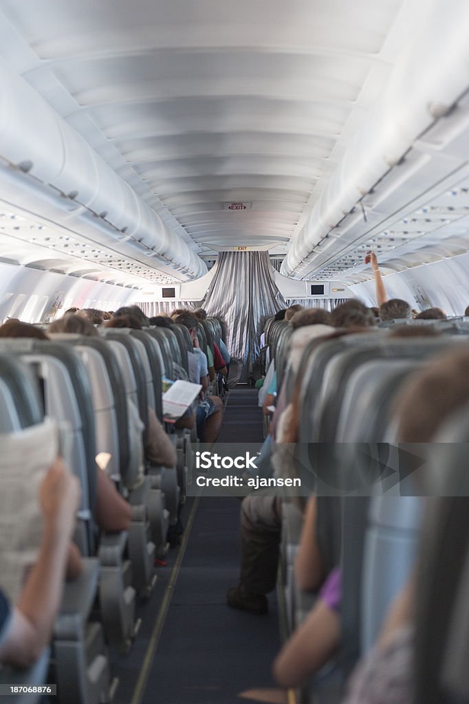 Espera dentro de un airbus a319 - Foto de stock de Avión libre de derechos