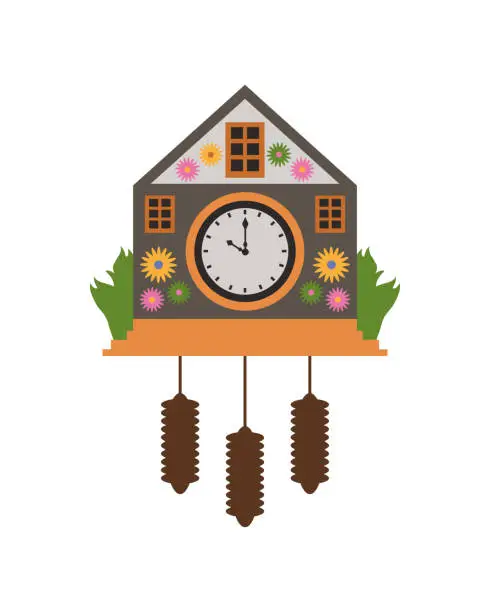 Vector illustration of germany cuckoo clock
