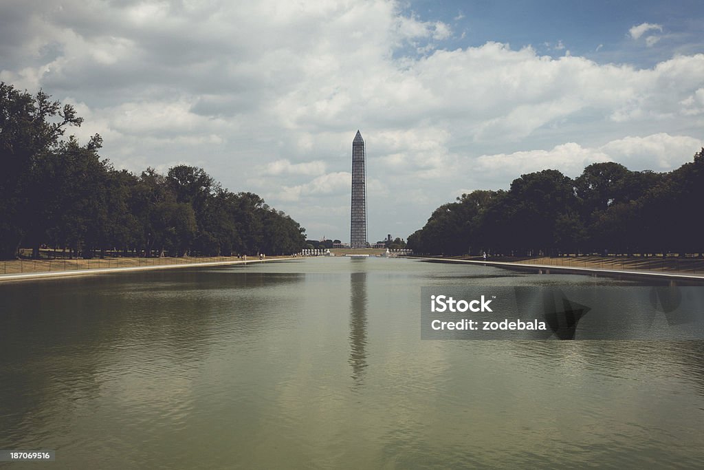 Centro commerciale Washington DC con il Memorial test - Foto stock royalty-free di Stile retrò