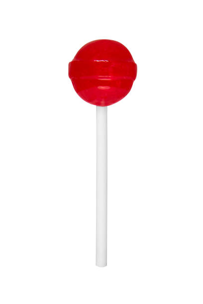 istock Red lollipop isolated on a white background. Candy sucker on stick. 1870698114