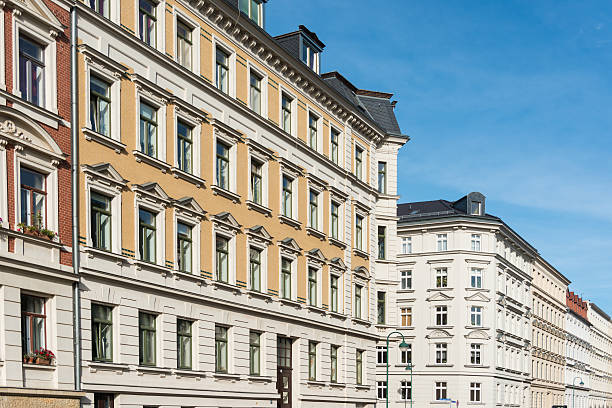 istock apartment home - beautiful facade and blue sky leipzig germany 187071221