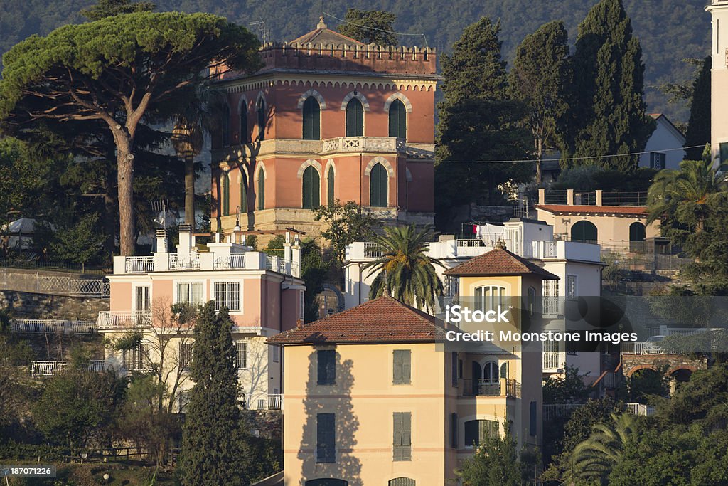 Rapallo na Riviera di Levante, Itália - Foto de stock de Arquitetura royalty-free