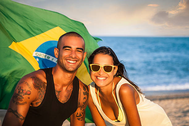 istock Two brazilian people on the beach 187071325
