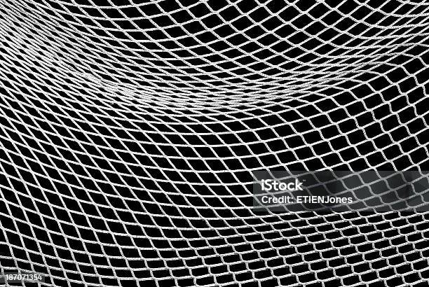 Soccer Net In Black And White Stock Photo - Download Image Now - Net - Sports Equipment, Netting, Soccer
