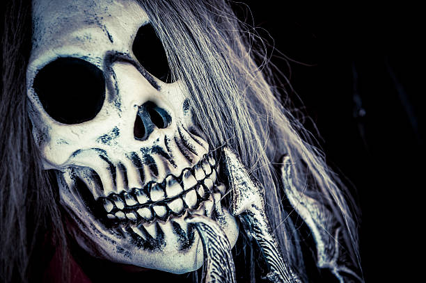 istock Skeleton Skull Portrait Halloween 187071784