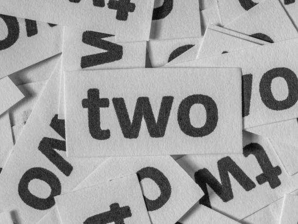 istock Number two printed on paper 1870736958