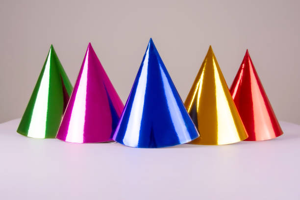 istock Colored Birthday caps. Party hat. 1870744877