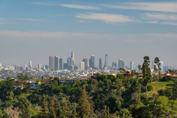 istock Los Angeles skyline on a sunny day 1870763298