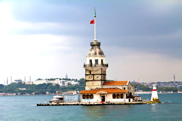 wieża dziewicy w stambule turcja - antique signs obrazy zdjęcia i obrazy z banku zdjęć