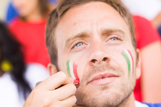 Italian Football Supporter stock photo