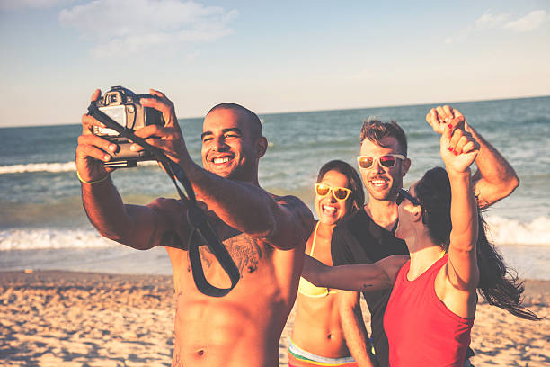 istock Happy friends on holidays 187078598