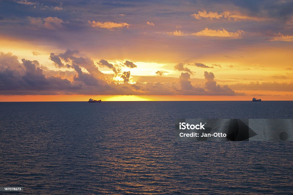North Meer Sonnenuntergang - Lizenzfrei Atlantik Stock-Foto