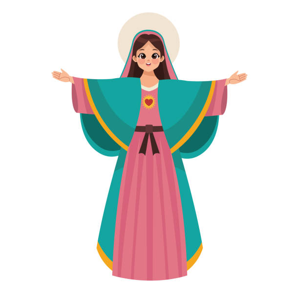 Guadalupe Virgin virgen de guadalupe cartoon illustration virgen de guadalupe stock illustrations