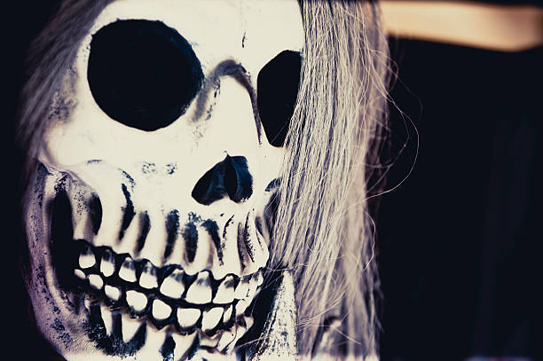istock Skeleton Skull Portrait Halloween 187079560