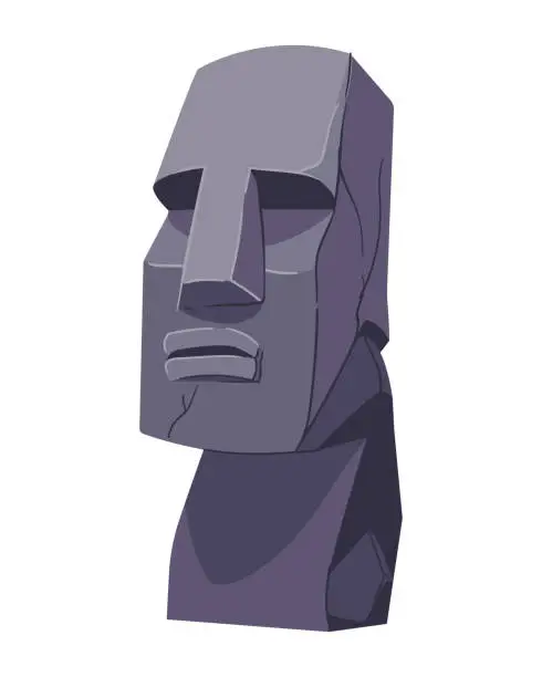 Vector illustration of Moai statues