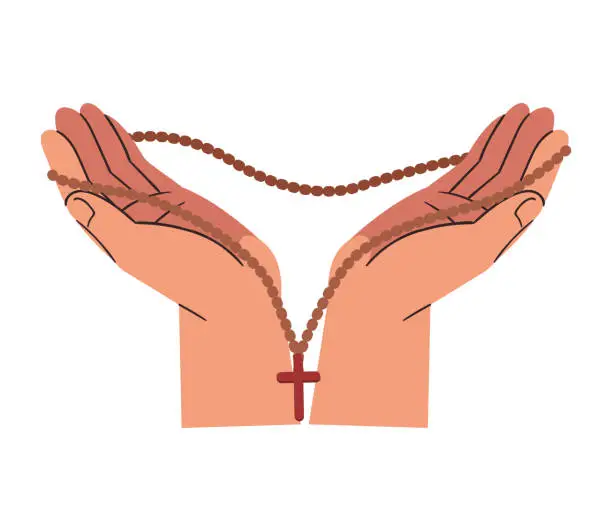 Vector illustration of Rosary