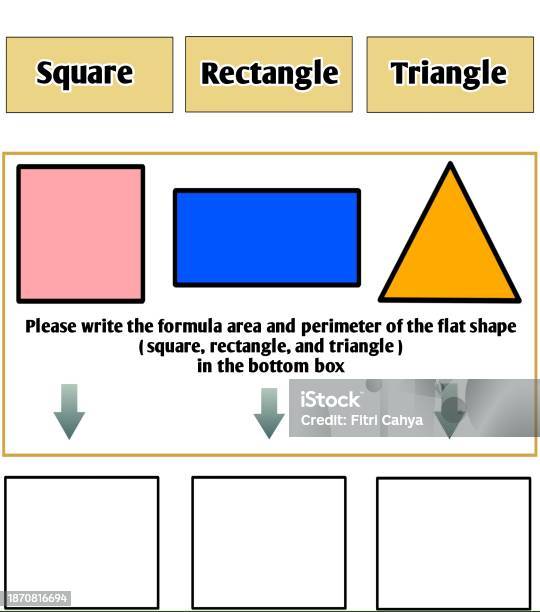 Square Or Rectangular Shapes Illustrations Of Flat Shapes Mathematics Learning Media Square ...