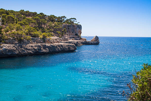 Seascape at Cala Santanyi (Palma de Majorca) Spain stock photo