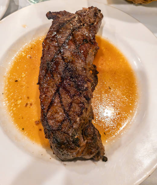 istock A new york steak on a plate with zip sauce 1870832833