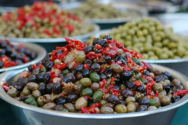 Olives at the market