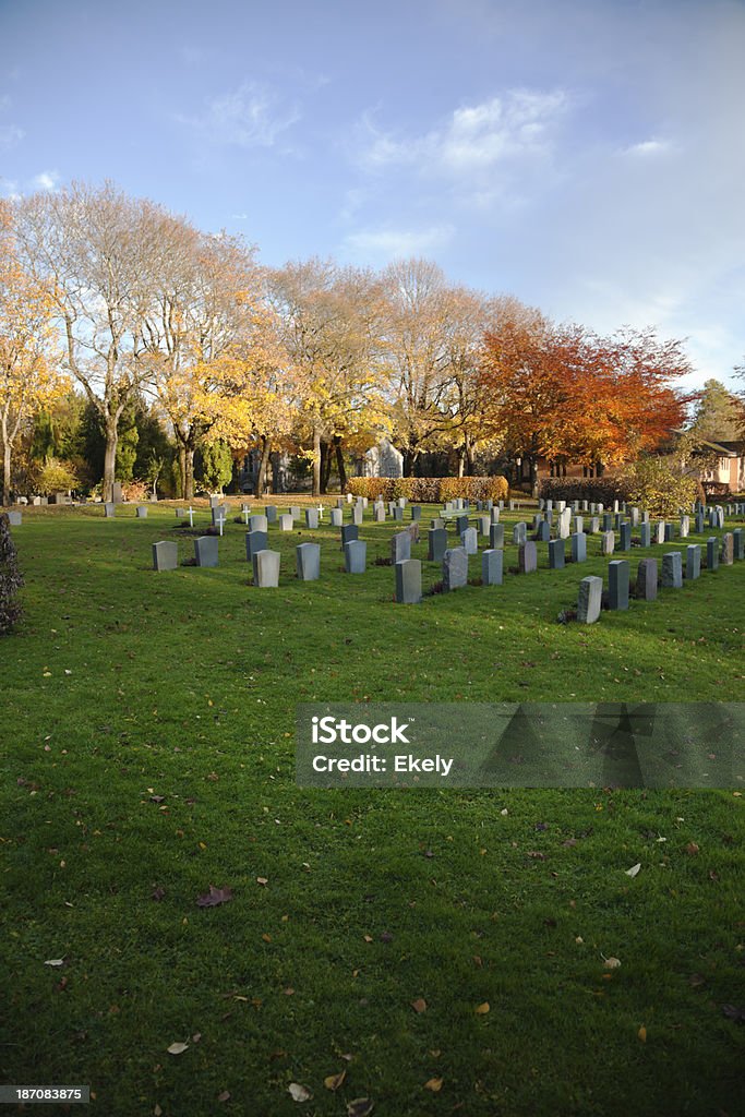 Friedhof in den Herbst. - Lizenzfrei Begräbnisstätte Stock-Foto